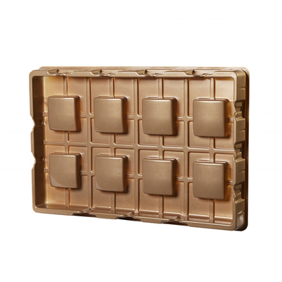 Szie Gold Hard Customized ABS Vacuum Form Plastic Electronic Components Package Tray
