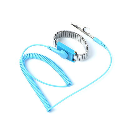 Low Price Selling Blue Metal Anti-Static Wrist Band With Attached