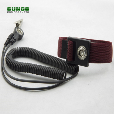 Antistatic ESD Custom Elastic Wrist Strap For ESD Table Mat Flooring